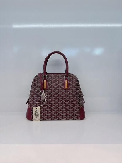 BURGUNDY GOYARDINE COATED CANVAS VENDOME PM BAG