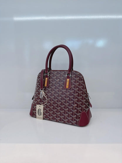 BURGUNDY GOYARDINE COATED CANVAS VENDOME PM BAG