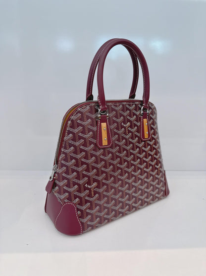 BURGUNDY GOYARDINE COATED CANVAS VENDOME PM BAG