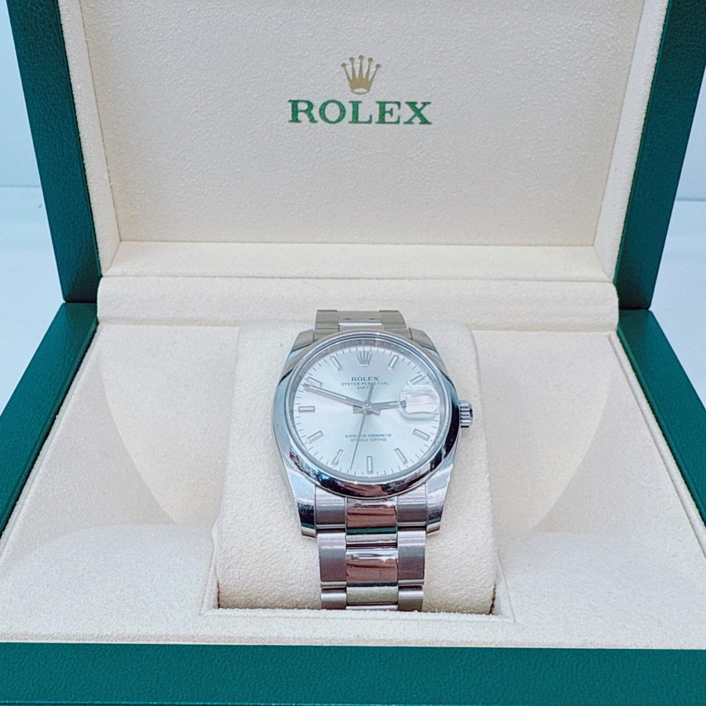 OYSTER PERPETUAL DATE 115200 34MM WATCH