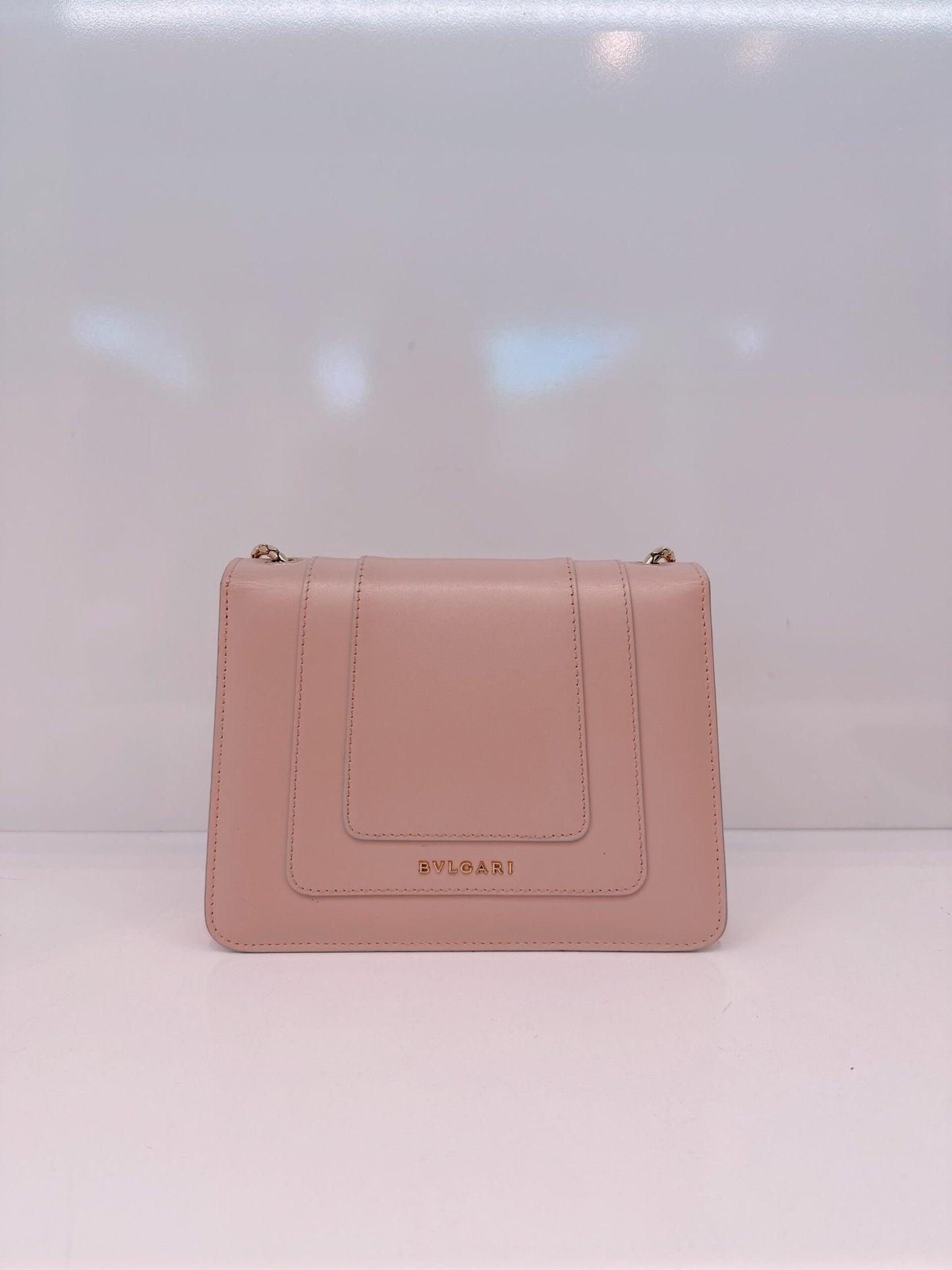 PINK CALFSKIN LEATHER SMALL SERPENTI FOREVER SHOULDER BAG