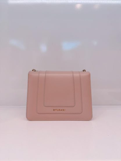 PINK CALFSKIN LEATHER SMALL SERPENTI FOREVER SHOULDER BAG