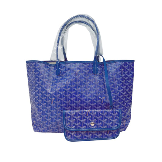 BLUE GOYARDINE COATED CANVAS SAINT LOUIS PM TOTE BAG