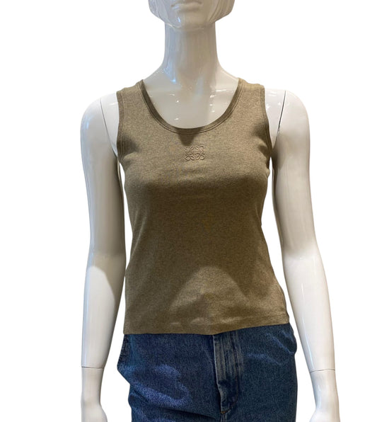 GREEN ANAGRAM RIBBED TANK TOP S