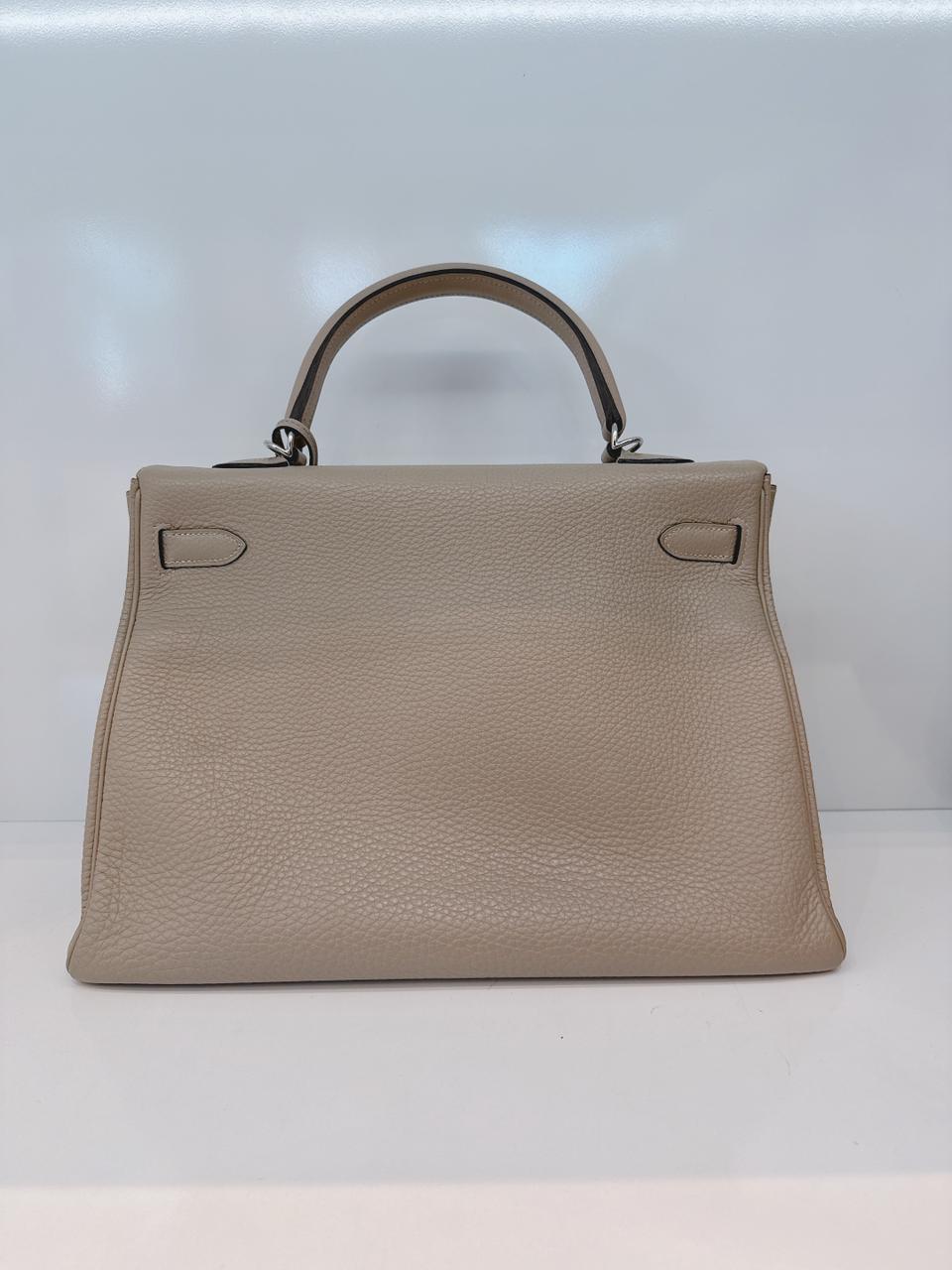 GRIS TOURTERELLE KELLY 35 TOGO LEATHER PALLADIUM HARDWARE