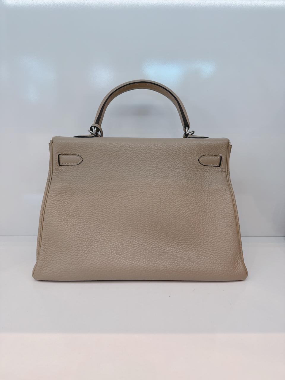 GRIS TOURTERELLE KELLY 35 TOGO LEATHER PALLADIUM HARDWARE