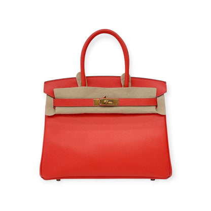 ROSE JAIPUR BIRKIN 30 EPSOM LEATHER GOLD HARDWARE
