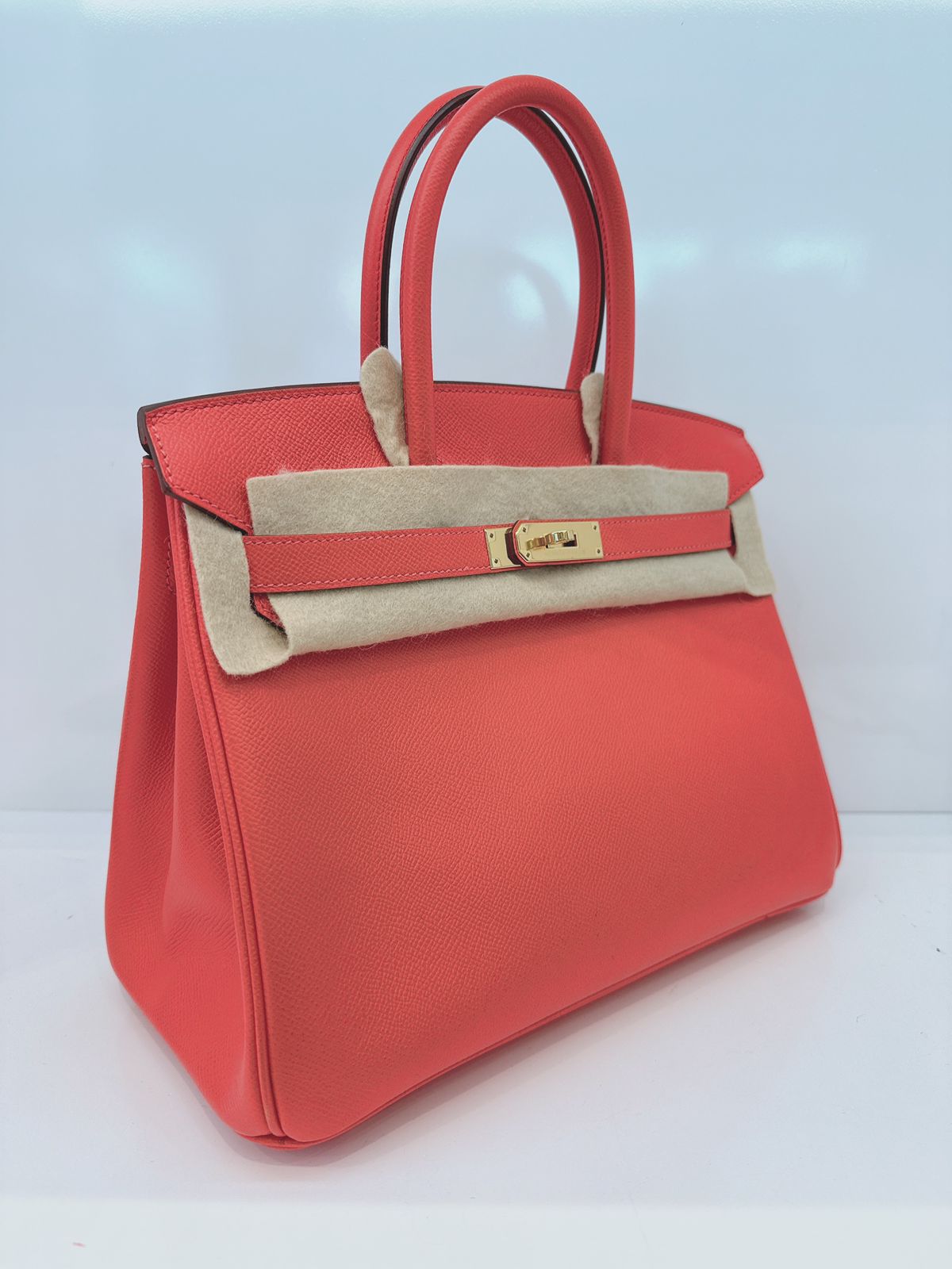 ROSE JAIPUR BIRKIN 30 EPSOM LEATHER GOLD HARDWARE