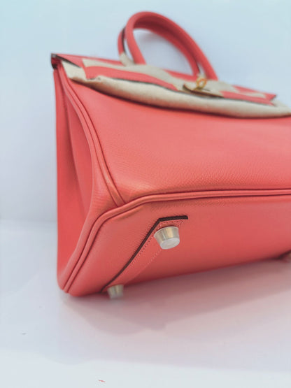 ROSE JAIPUR BIRKIN 30 EPSOM LEATHER GOLD HARDWARE