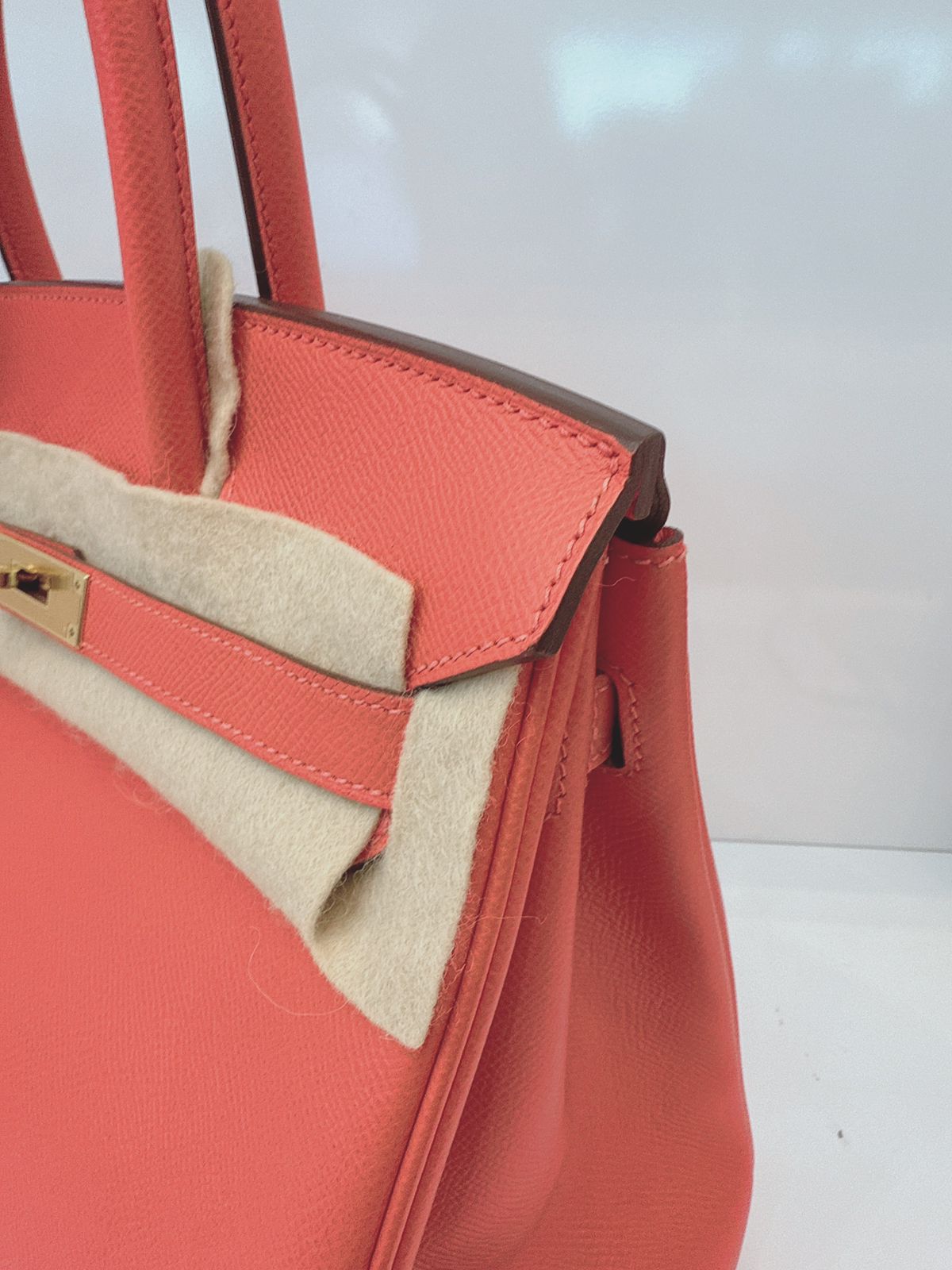 ROSE JAIPUR BIRKIN 30 EPSOM LEATHER GOLD HARDWARE