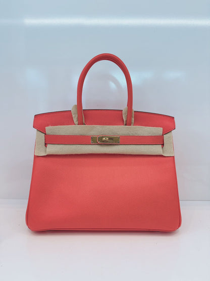 ROSE JAIPUR BIRKIN 30 EPSOM LEATHER GOLD HARDWARE