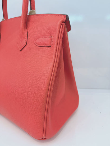 ROSE JAIPUR BIRKIN 30 EPSOM LEATHER GOLD HARDWARE