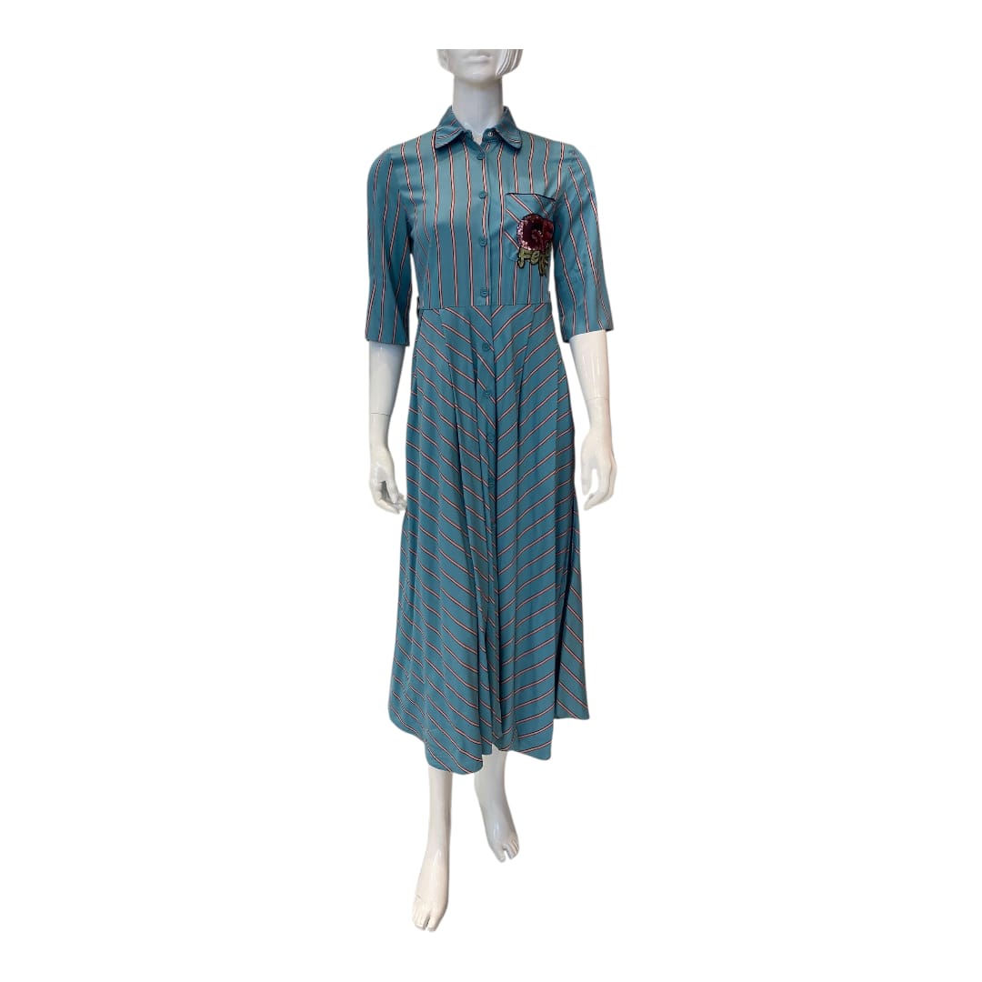 STRIPED SHIRT DRESS 42