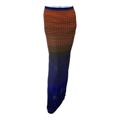 MULTICOLOR CHEVRON KNIT SKIRT 40