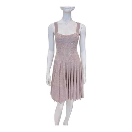 LILAC KNIT STRETCH MID LENGTH SLEEVELESS DRESS 42