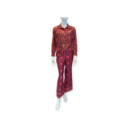 MULTICOLOR LIGHTWEIGHT LOGO PRINT JACKET AND TROUSER XS/2