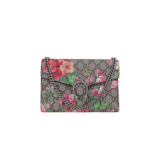 MULTICOLOR GG SUPREME CANVAS BLOOMS DIONYSUS WALLET ON CHAIN