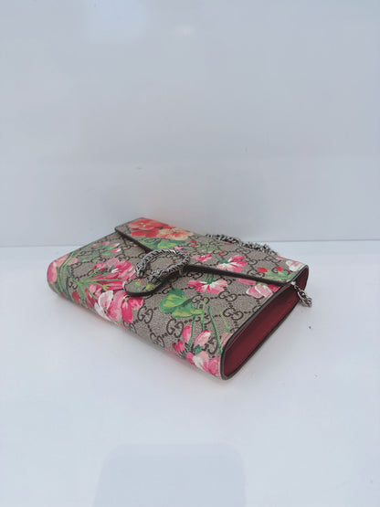 MULTICOLOR GG SUPREME CANVAS BLOOMS DIONYSUS WALLET ON CHAIN