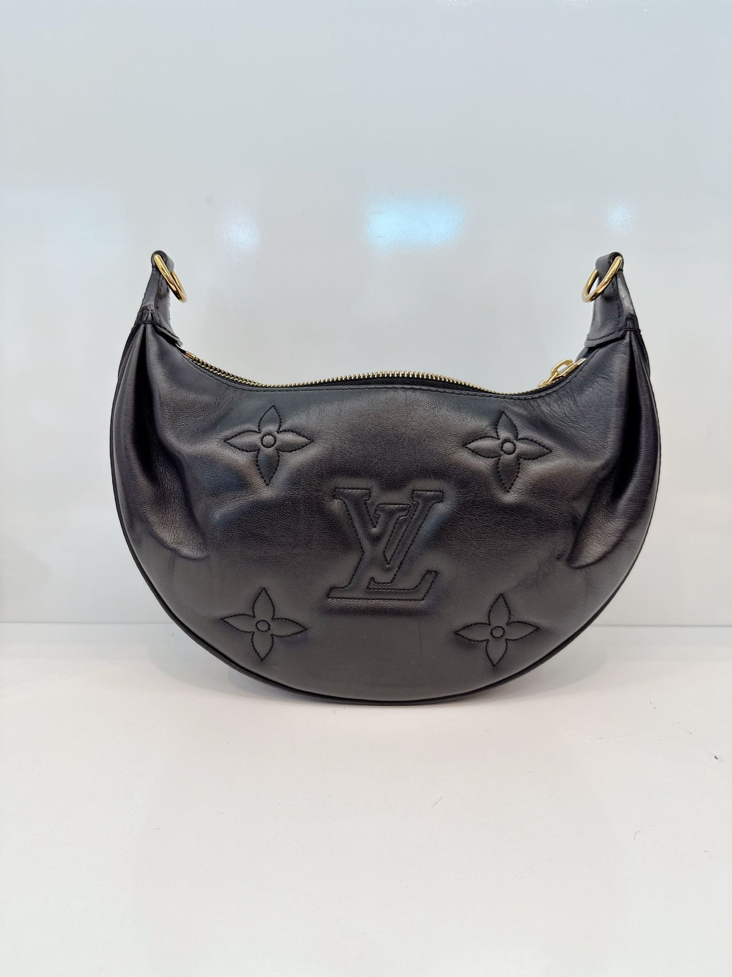 BLACK BUBBLEGRAM LEATHER  OVER THE MOON BAG