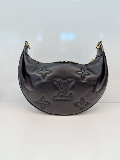 BLACK BUBBLEGRAM LEATHER  OVER THE MOON BAG