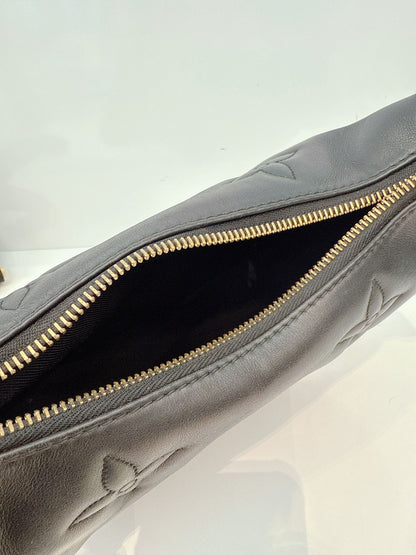 BLACK BUBBLEGRAM LEATHER  OVER THE MOON BAG