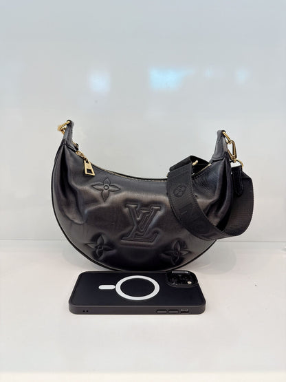 BLACK BUBBLEGRAM LEATHER  OVER THE MOON BAG