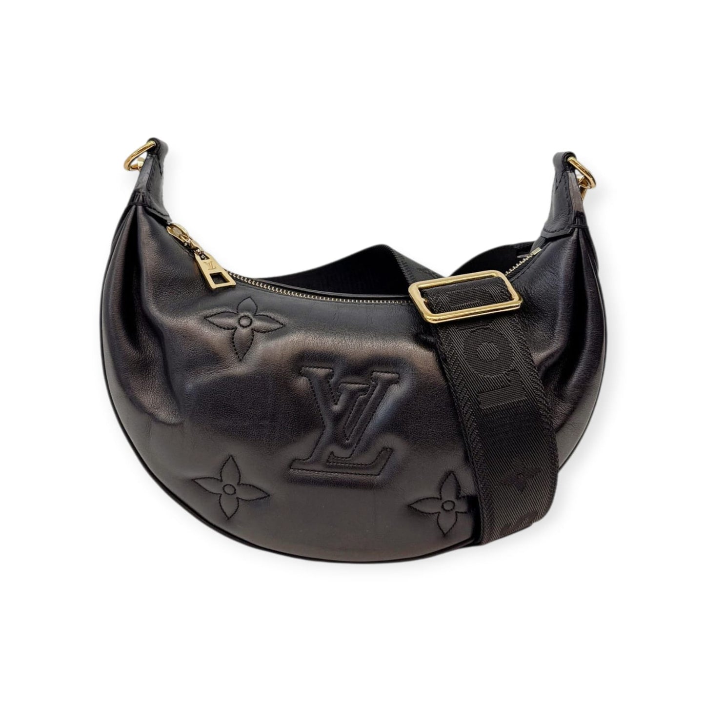 BLACK BUBBLEGRAM LEATHER  OVER THE MOON BAG