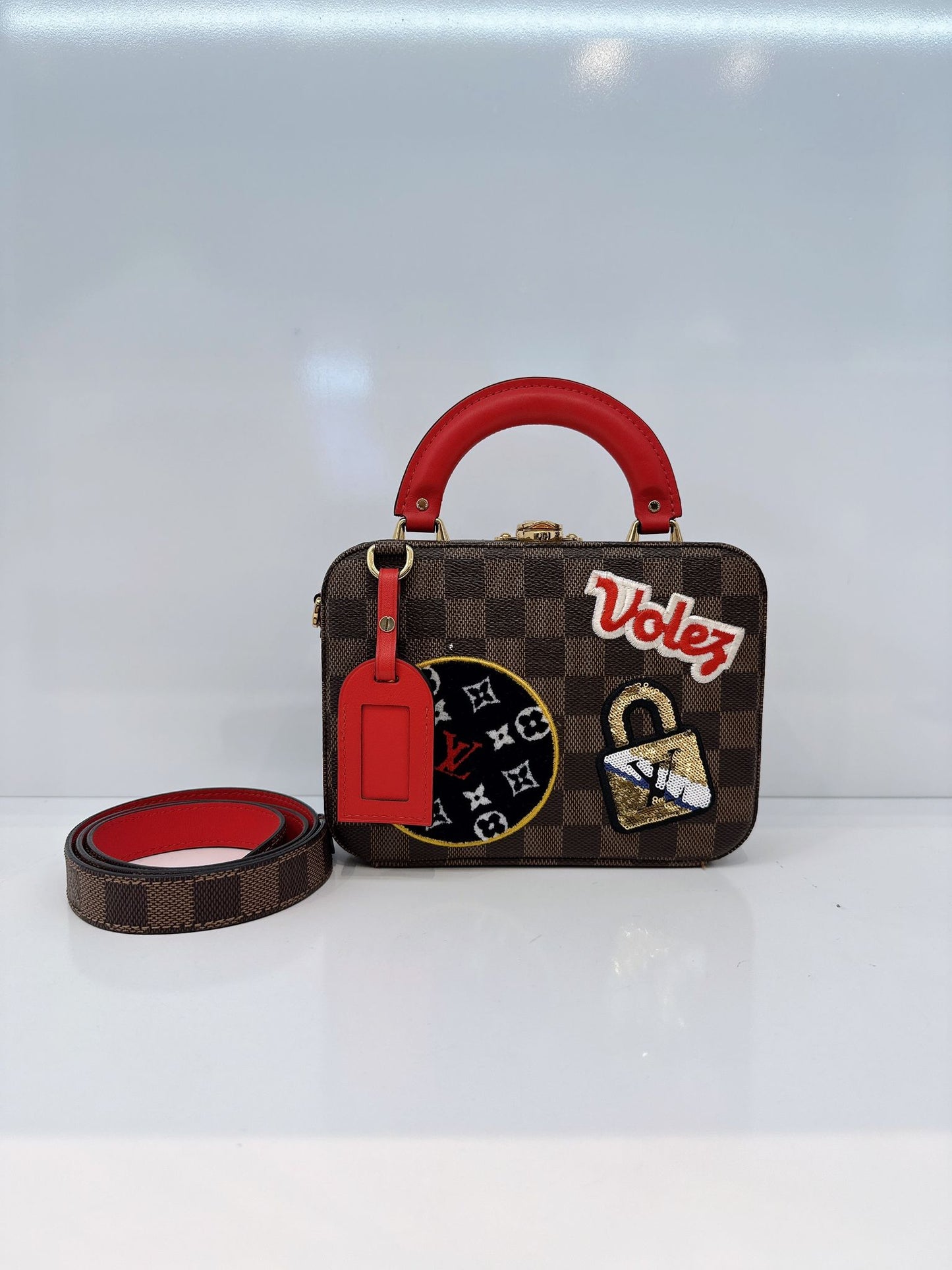 DAMIER EBENE CANVAS LV STORIES BOX BAG