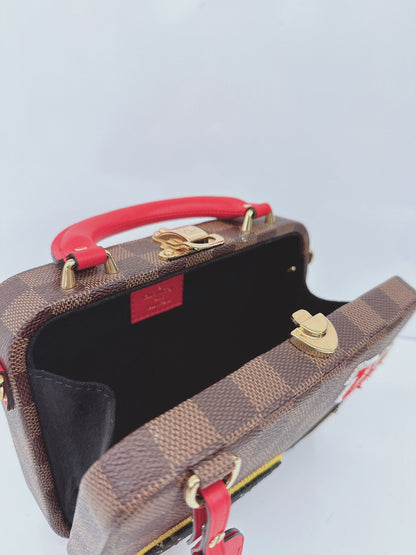 DAMIER EBENE CANVAS LV STORIES BOX BAG