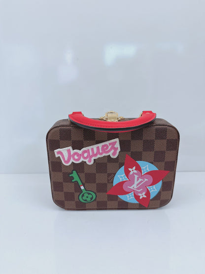 DAMIER EBENE CANVAS LV STORIES BOX BAG