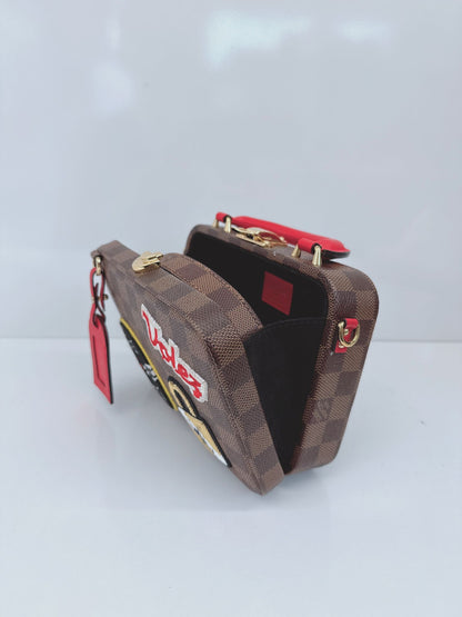 DAMIER EBENE CANVAS LV STORIES BOX BAG