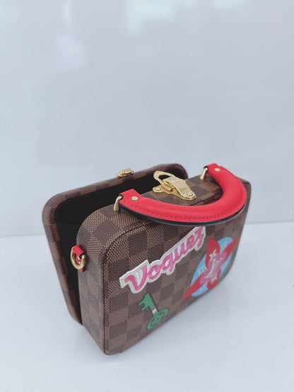 DAMIER EBENE CANVAS LV STORIES BOX BAG