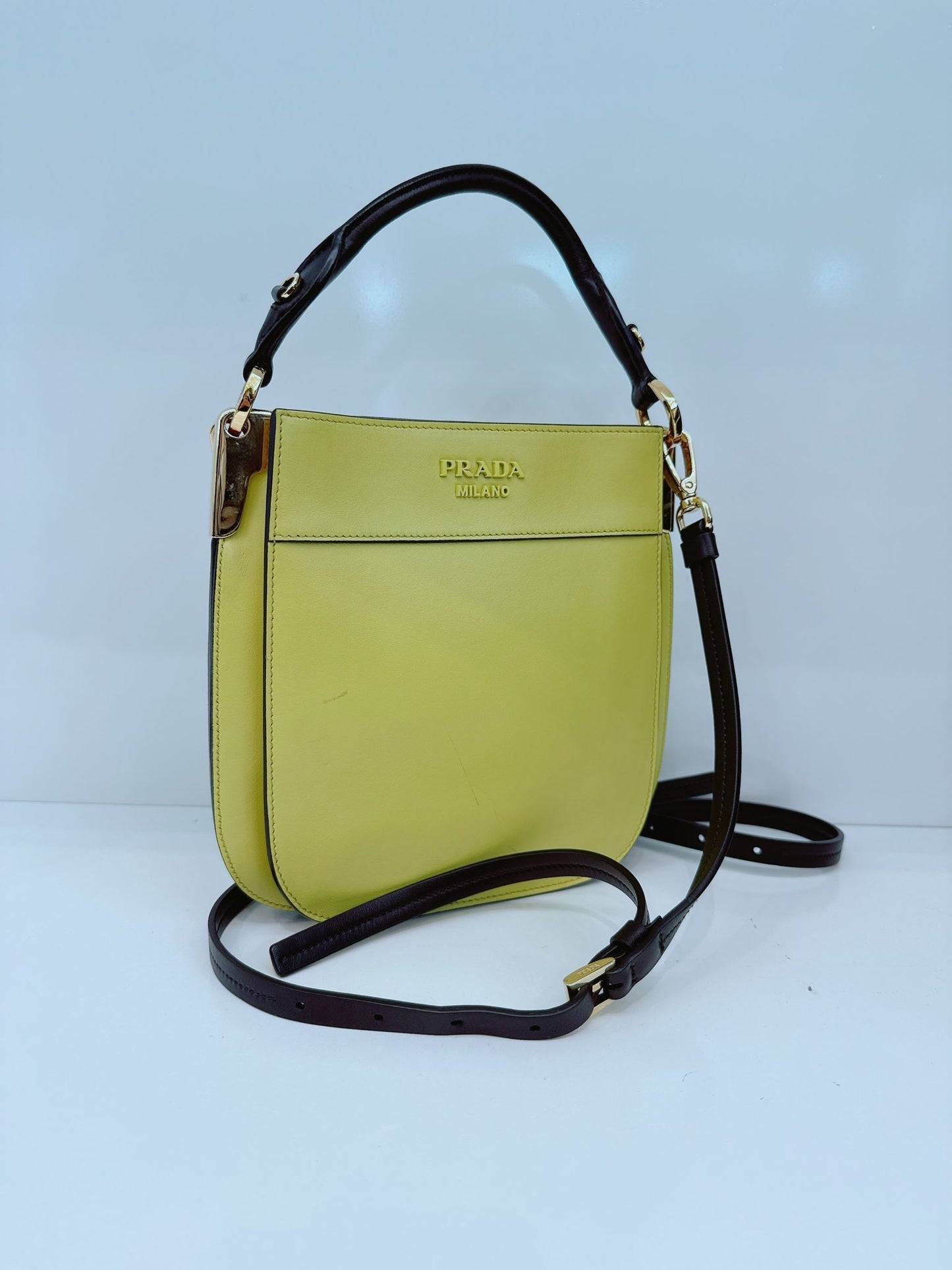 YELLOW  MARGIT HOBO SMALL SHOULDER BAG