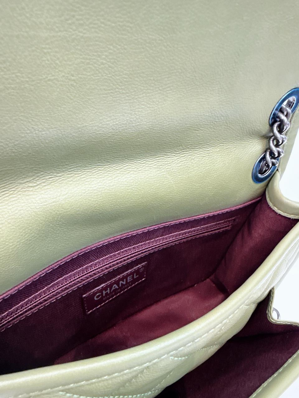 OLIVE GREEN MINI FRENCH RIVIERA FLAP BAG