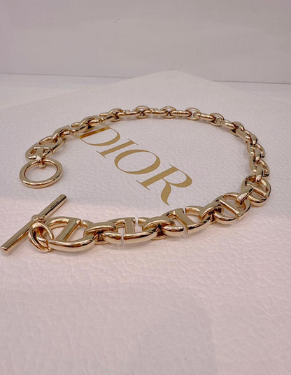 GOLD TONE 30 MONTAIGNE CHOKER NECKLACE