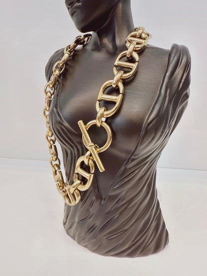 GOLD TONE 30 MONTAIGNE CHOKER NECKLACE