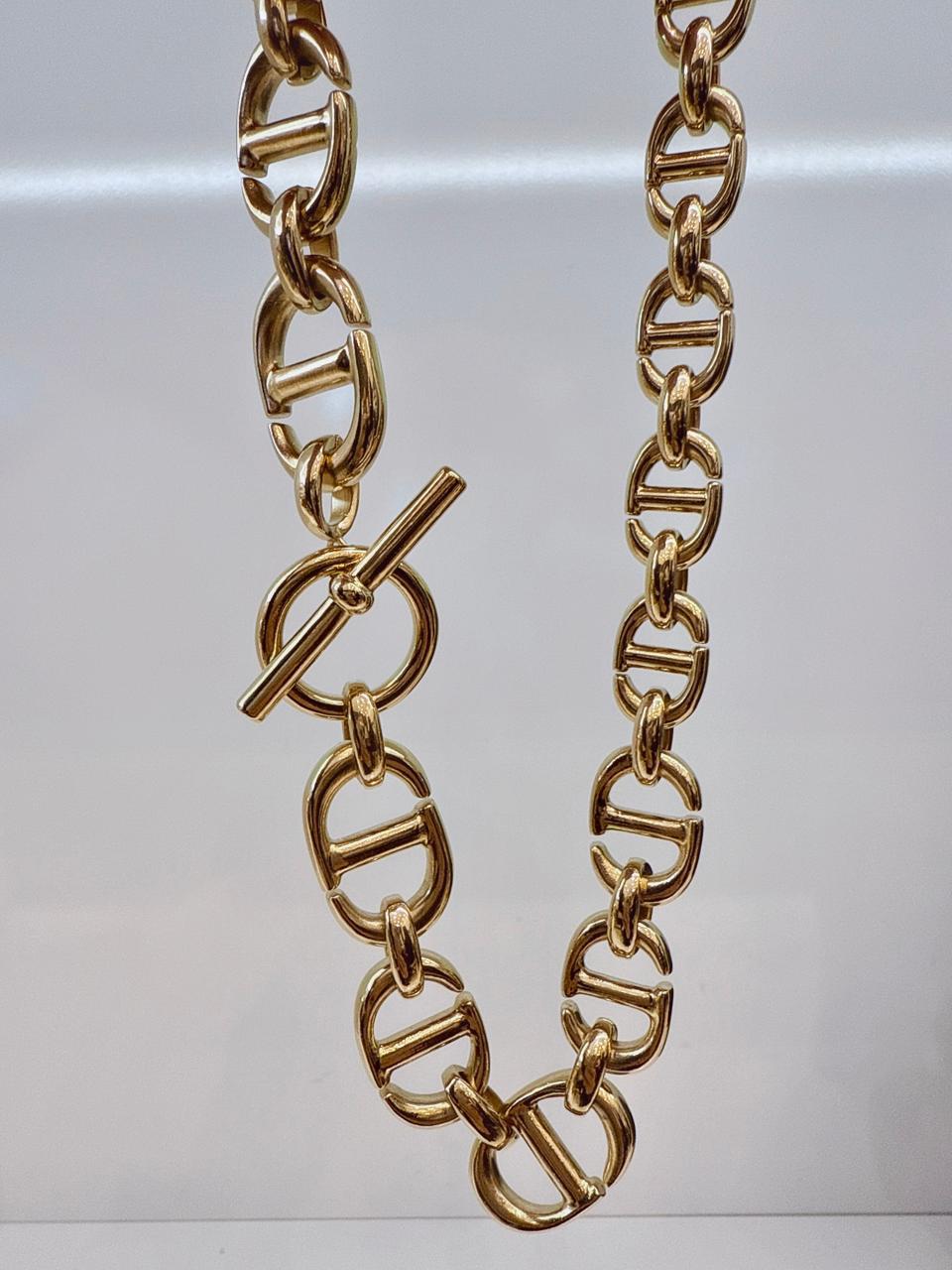 GOLD TONE 30 MONTAIGNE CHOKER NECKLACE