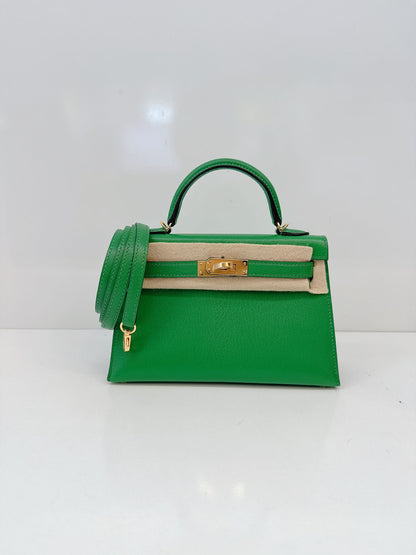 BAMBOO MINI KELLY 20 CHEVRE CHAMKILA GOLD HARDWARE