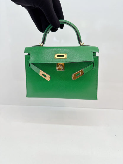 BAMBOO MINI KELLY 20 CHEVRE CHAMKILA GOLD HARDWARE