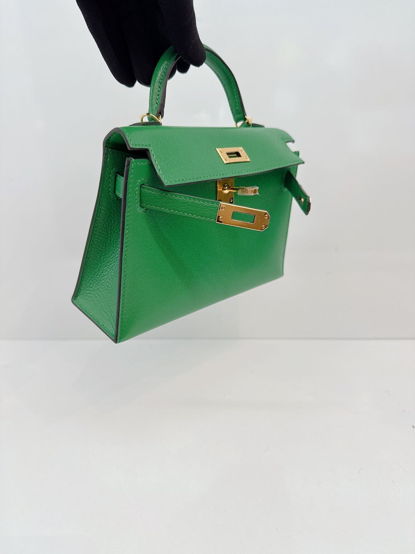 BAMBOO MINI KELLY 20 CHEVRE CHAMKILA GOLD HARDWARE