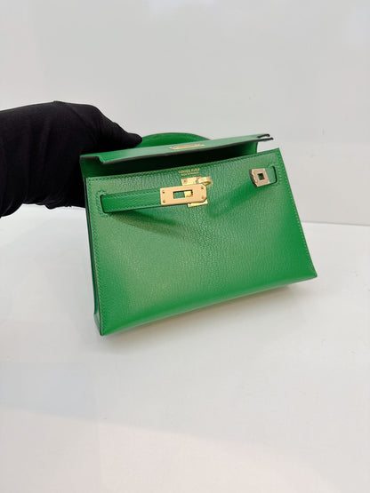 BAMBOO MINI KELLY 20 CHEVRE CHAMKILA GOLD HARDWARE