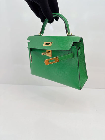 BAMBOO MINI KELLY 20 CHEVRE CHAMKILA GOLD HARDWARE