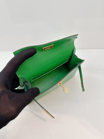 BAMBOO MINI KELLY 20 CHEVRE CHAMKILA GOLD HARDWARE