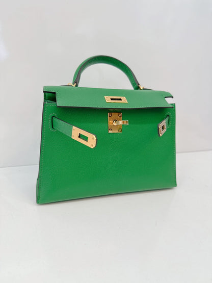 BAMBOO MINI KELLY 20 CHEVRE CHAMKILA GOLD HARDWARE