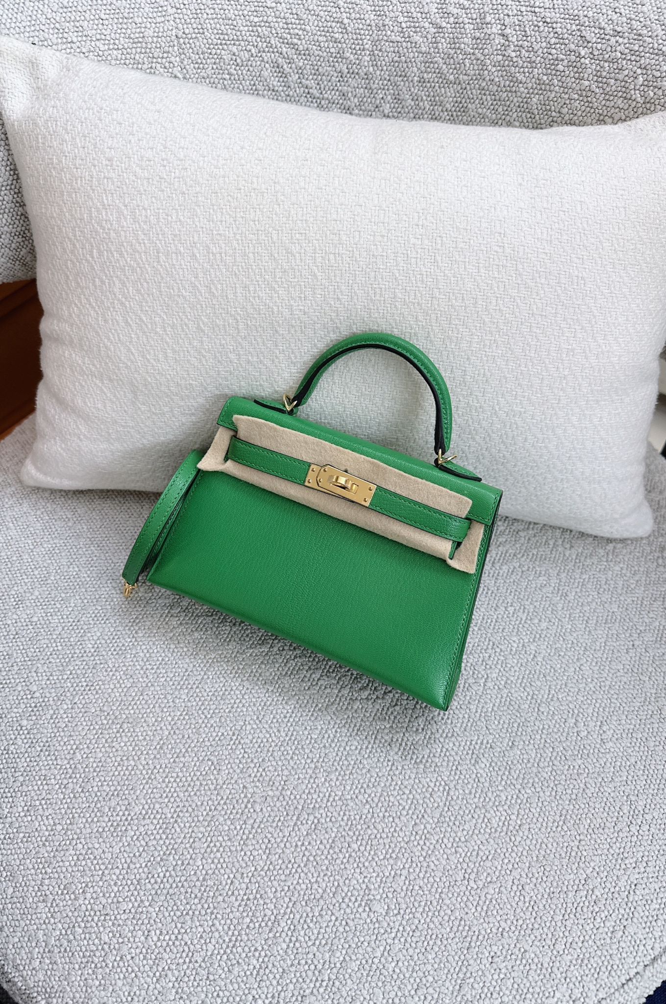 BAMBOO MINI KELLY 20 CHEVRE CHAMKILA GOLD HARDWARE