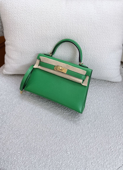 BAMBOO MINI KELLY 20 CHEVRE CHAMKILA GOLD HARDWARE