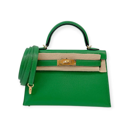 BAMBOO MINI KELLY 20 CHEVRE CHAMKILA GOLD HARDWARE