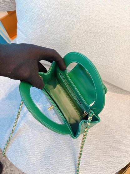 EMERALD GREEN QUILTED AGED CALFSKIN LEATHER SMALL KELLY SHOPPER BAG GOLD TONE HARDWARE