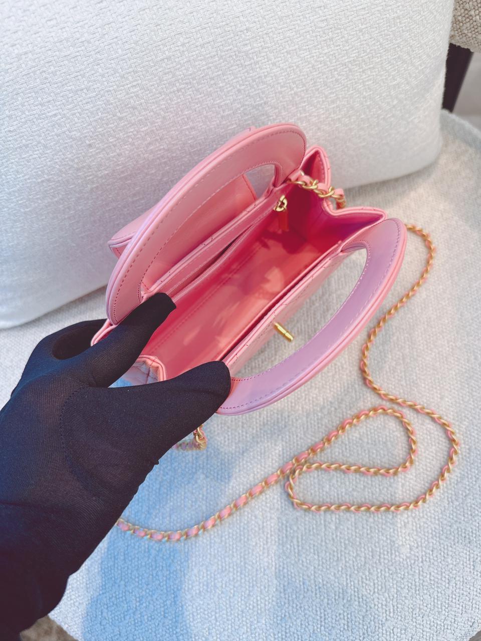 CORAL PINK QUILTED LEATHER SMALL KELLY SHOPPER BAG GOLD TONE HARDWARE