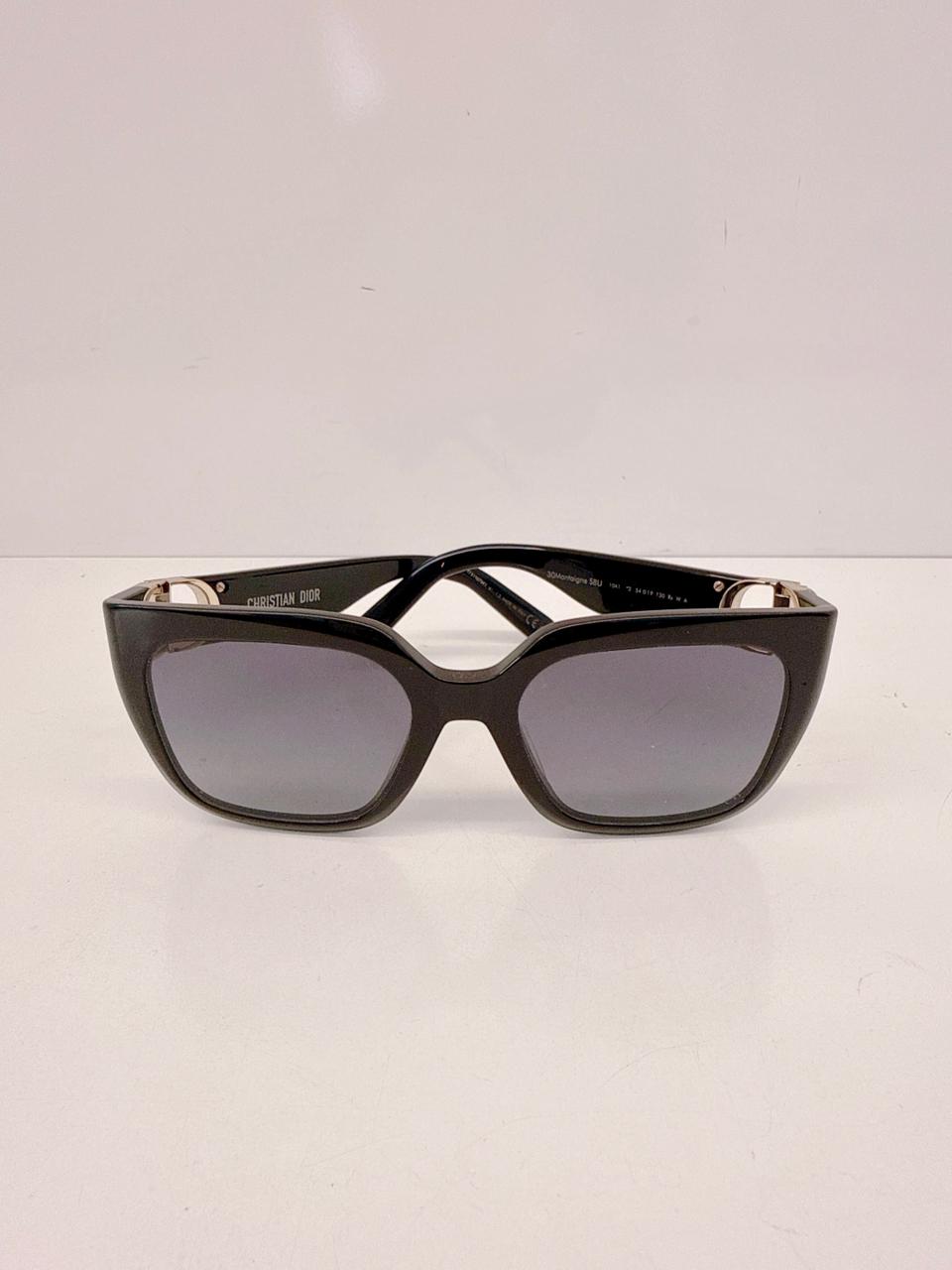 BLACK 30 MONTAIGNE SQUARE SUNGLASSES